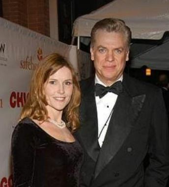 Lupe McDonald with her husband Christopher McDonald at an event